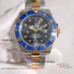 Perfect Replica Rolex Submariner 40mm Watch 2-Tone Gray Face